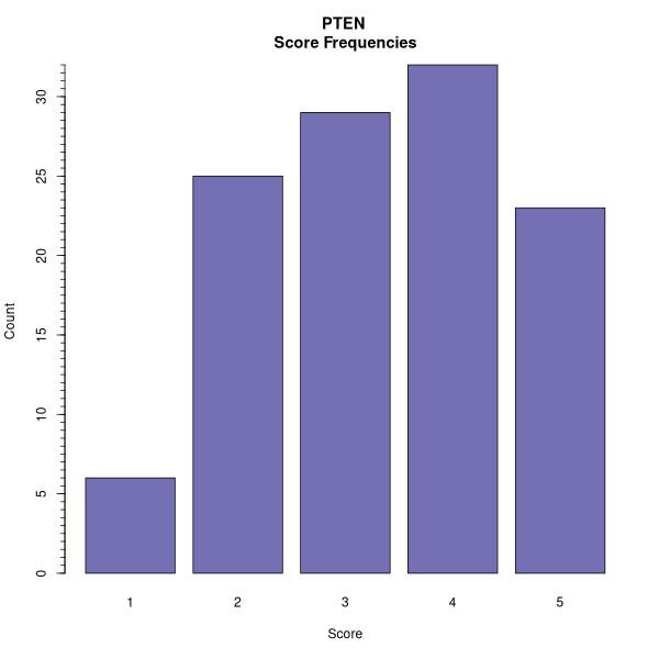 PTEN (Histograms on Breast Cancer 3 (IHC, 5 levels) dataset)